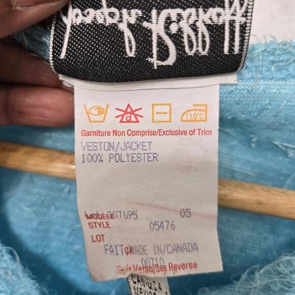 Joseph Ribkoff Womens Vintage Y2K Eclectic Fuzzy Eyelash Soft Open Cardigan 8 - Picture 8 of 11